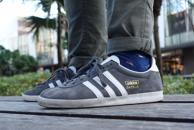 adidas gazelle og wearing